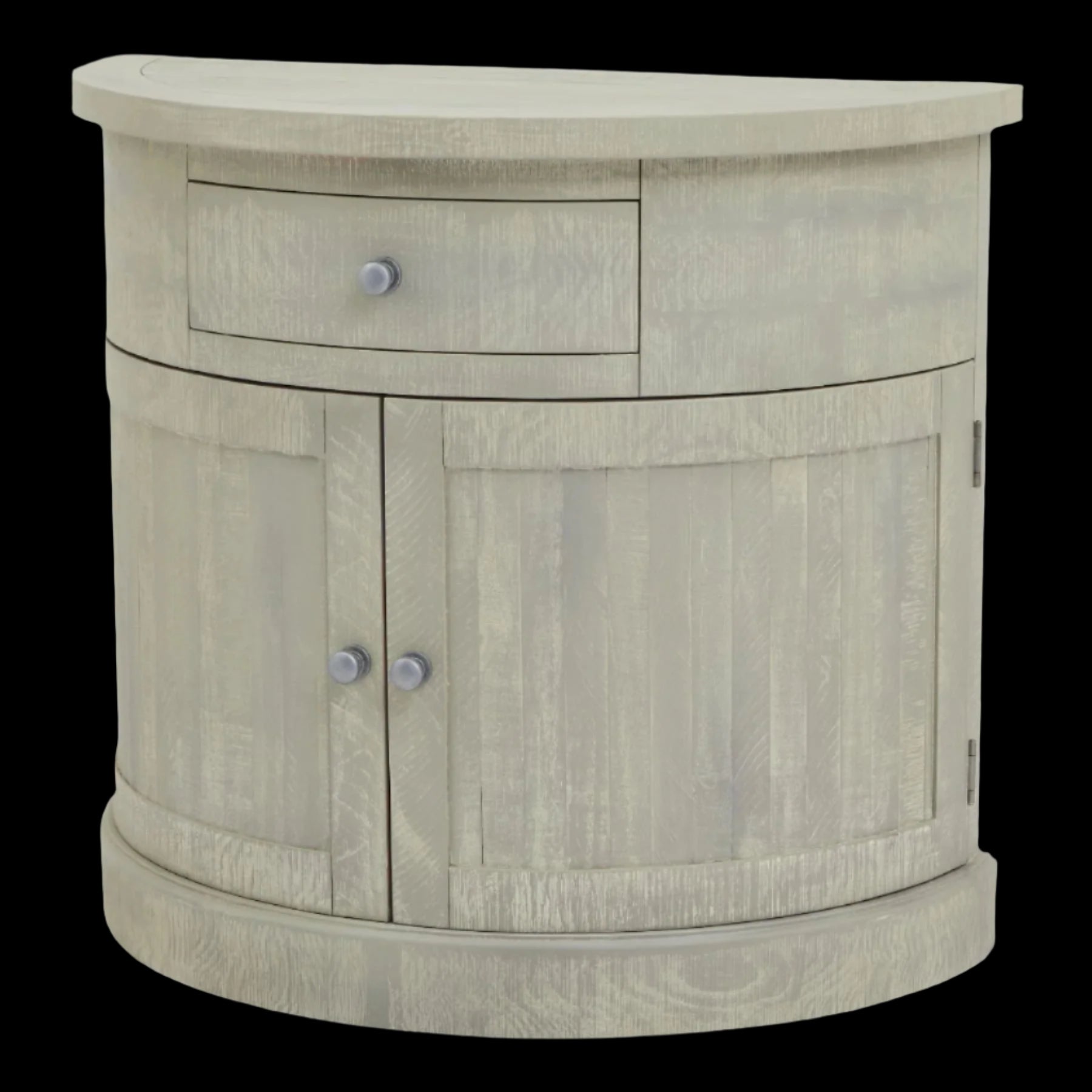 Saltaire Collection Half Moon 2 Door Cupboard With Drawer